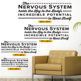 "The Nervous System Holds the Key to the Body's Incredible Potential to Heal Itself" Sir Jay Holder Chiropractic Wall Decal (0130)