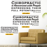 'Chiropractic is Concerned with Full Potential' BJ Palmer Wall Decal (0132)