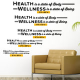 'Health is a State of Body' - Chiropractic Wall Decal for Offices (0133)