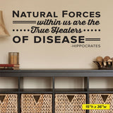 'Natural Forces Within Us Are the True Healers' Hippocrates Wall Decal (0136)