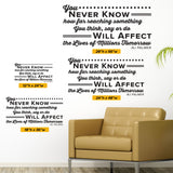 You Never Know How Far-Reaching - BJ Palmer Chiropractic Wall Decal (0137)
