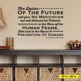 "Doctor of the Future" - Thomas Edison Chiropractic Wall Decal (0138)