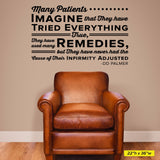 'Many Patients Imagine They Have Tried Everything' DD Palmer Wall Decal (0139)