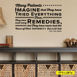 'Many Patients Imagine They Have Tried Everything' DD Palmer Wall Decal (0139)
