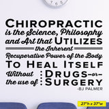 'Chiropractic is the Science' BJ Palmer Wall Decal for Chiropractic Offices (0140)