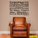 'Chiropractic is the Science' BJ Palmer Wall Decal for Chiropractic Offices (0140)