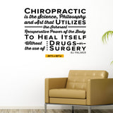 'Chiropractic is the Science' BJ Palmer Wall Decal for Chiropractic Offices (0140)