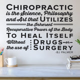 'Chiropractic is the Science' BJ Palmer Wall Decal for Chiropractic Offices (0140)