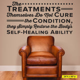 'Restore the Body’s Self-Healing Ability' Chiropractic Wall Decal (0142)