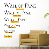 'Wall of Fame' Employee Achievement Wall Decal – Staff Recognition Art (0246)