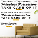 Your Body Is Your Most Priceless Possession - Chiropractic Wall Decal (0321)