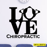 'Love Chiropractic' - Wall Decal for Chiropractic Offices (0325)