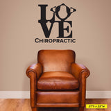 'Love Chiropractic' - Wall Decal for Chiropractic Offices (0325)