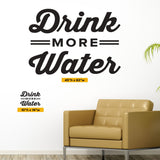 'Drink More Water' Hydration Wall Decal for Chiropractic Offices (0327)