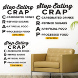 "Stop Eating Crap" Health & Wellness Chiropractic Wall Decal (0331)