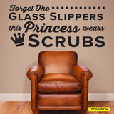 Princess Wears Scrubs Wall Decal – Empowering Dental Office Decor (0334)