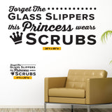 Princess Wears Scrubs Wall Decal – Empowering Dental Office Decor (0334)