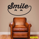 'Smile' Wall Decal – Uplifting Dental Office Wall Art (0340)