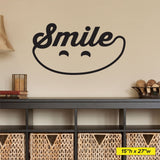 'Smile' Wall Decal – Uplifting Dental Office Wall Art (0340)