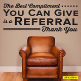 Doctor Referral Wall Decal - "Thank You" Healthcare Office Decor (0342)