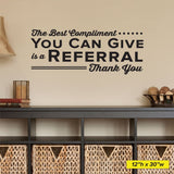 Doctor Referral Wall Decal - "Thank You" Healthcare Office Decor (0342)