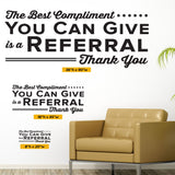 Doctor Referral Wall Decal - "Thank You" Healthcare Office Decor (0342)