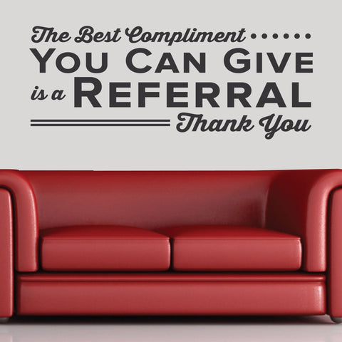 Doctor Referral Wall Decal - "Thank You" Healthcare Office Decor (0342)