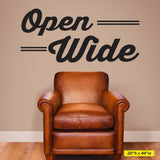 'Open Wide' Dental Wall Sticker – Fun and Relaxing Office Decor (0343)
