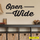 'Open Wide' Dental Wall Sticker – Fun and Relaxing Office Decor (0343)