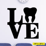 'Love Tooth' Wall Decal – Heartwarming Dental Office Decor (0348)