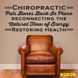 'Chiropractic Puts Bones Back in Place' - Chiropractic Wall Decal (0403)