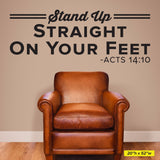 'Stand Up Straight on Your Feet' Bible Verse - Chiropractic Wall Decal (0407)