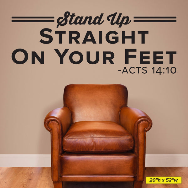 'Stand Up Straight on Your Feet' Bible Verse - Chiropractic Wall Decal ...
