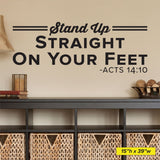 'Stand Up Straight on Your Feet' Bible Verse - Chiropractic Wall Decal (0407)