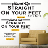 'Stand Up Straight on Your Feet' Bible Verse - Chiropractic Wall Decal (0407)