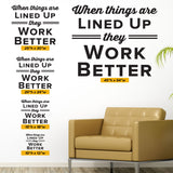 When Things Are Lined Up - Chiropractic Wall Decal for Office Decor (0409)