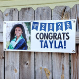 Custom Graduation Banner - 10"h x 24"w - 0743