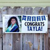 Custom Graduation Banner - 10"h x 24"w - 0743