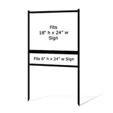 18x24 metal sign frame with 6x24 bottom rider.