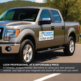 Custom vehicle magnet on truck in Indianapolis