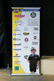 Retractable Sponsorship Banner Stand for the T1D Smash Tournament, located in Noblesville, Indiana.