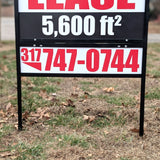 Top and bottom real estate sign rider aluminum .040 thickness