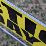 Durable 4mm corrugated plastic sign rider with weather-resistant printing