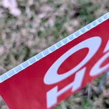 coroplast up close picture, fluted material.