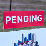 Pending sale real estate sign rider. Attach it to your coroplast yard sign.
