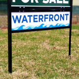 24×6 real estate sign rider for metal frame. Custom description of real estate.