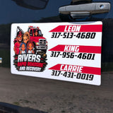 Vehicle Magnets for Towing Company. Simply apply to your vehicle when using your personal car.