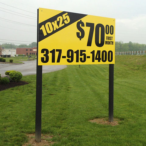 Outdoor large sign made of max metal aluminum. Located in Indianapolis Indiana. This was made for U-Store Storage Units.