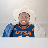 Cardboard cutout of Trevor Timmons #63 UTSA football.