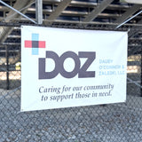 DOZ sponsorship banner for Perry Meridian High School.
